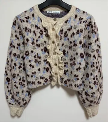 ZARA 프릴 디자인 가디건 S