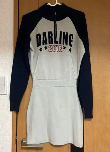 Darich 하프 지퍼 자카드 미니 원피스