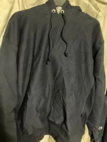 Champion 후드티 네이비 블랙