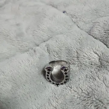 초특가 텐더 로인풍 별 모양 장식 실버 스테인리스 반지 12호