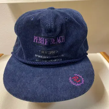 [구제 빈티지] PEBBLE BEACH 네이비 코듀로이 캡