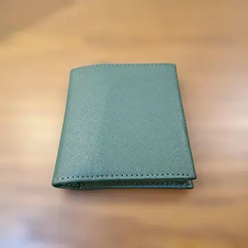 DomTeporna 그린 접이식 지갑 소가죽