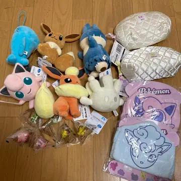 포켓몬 봉제 인형 파우치 헤어밴드 세트 피규어 컬렉션