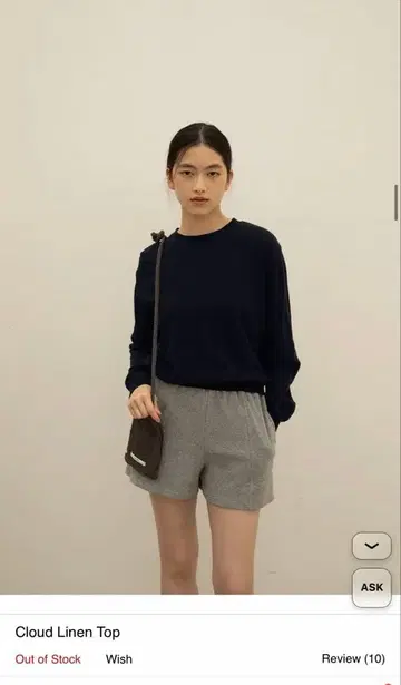 Cloud Linen Top 네이비