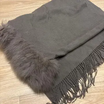 울 캐시미어 퍼 스톨