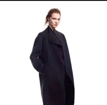 UNIQLO+J 유니클로 캐시미어 블렌드 노카라 코트 블랙 S