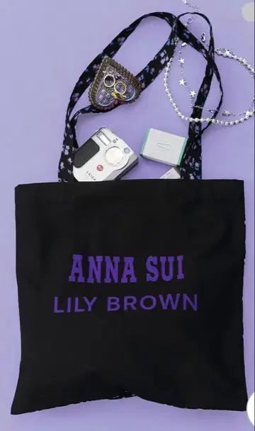 완판템 [ LILY BROWN ANNA SUI ] 로고 토트백