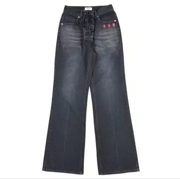 사이즈 1 AEAE 하트 자수 청바지 블랙