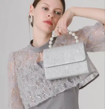 실버 글리터 파티 백