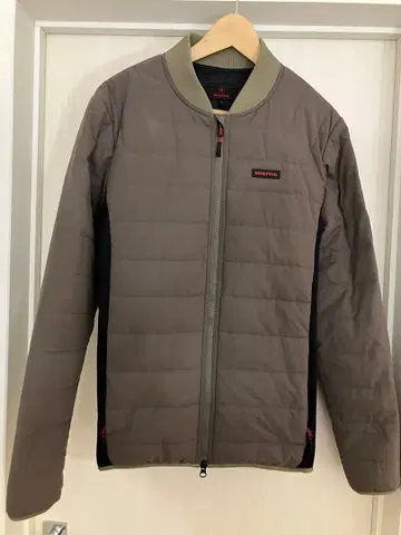 브리핑 BRIEFING 블루종 카키 계열 솜 더블 지퍼