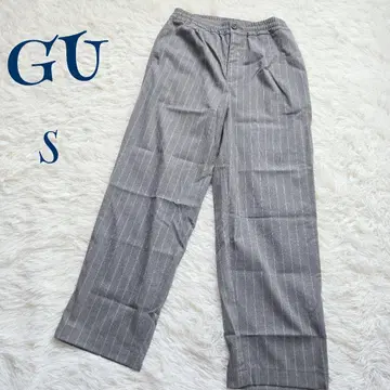 [ 지유 ] 스트라이프 허리밴딩 이지 팬츠 슬랙스 S 캐주얼