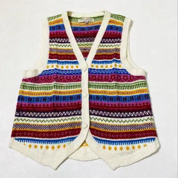 Future Design 알파카 울 페루산 페어아일 니트 베스트