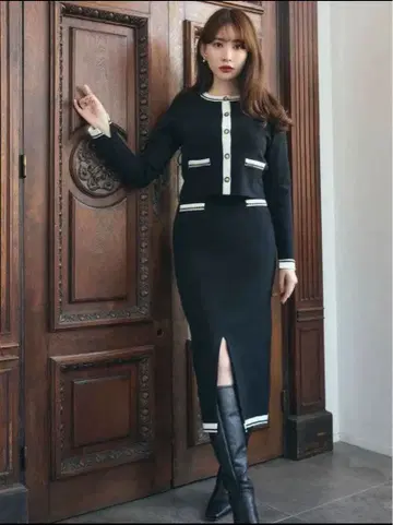 [ 새상품 ] Herlipto 니트 원피스 블랙