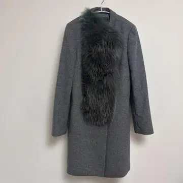 폭스 롱 코트 캐시미어 혼방 9호