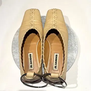 질 샌더 플랫슈즈 크림