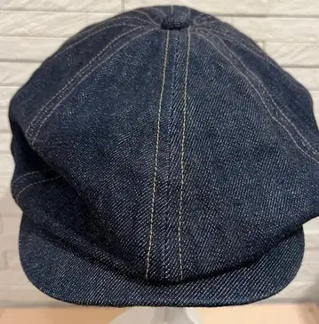 CPH 카와시마 타카히로 별주 헌팅 캡 블루 데님 베이지 스티치 M/L