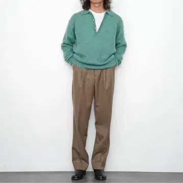 [ 새상품급 ] AURALEE BRUSHED KID MOHAIR POLO