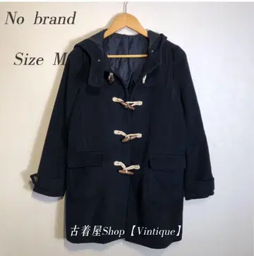 네이비 더플 코트 후드 부착 토글 여밈 여성용 M 사이즈