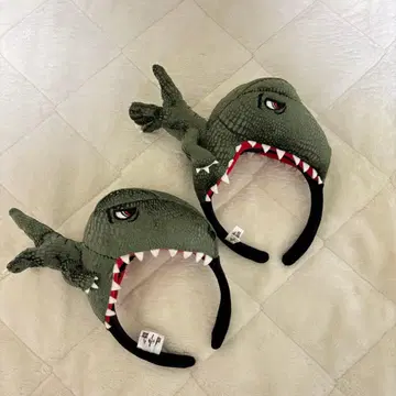 [ USJ ] 유니버셜 쥬라기 공원 공룡 머리띠 모자 2종 세트