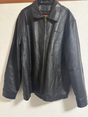 CANADA GENUINE SPORTSWEAR 블랙 가죽 자켓