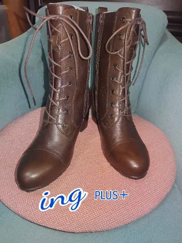 [새상품] ing PLUS+ 브라운 레이스업 부츠 숏부츠