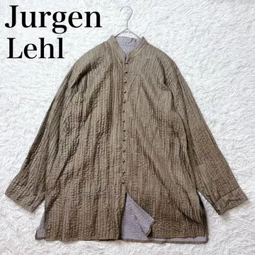 JURGEN LEHL 요건 레일 실크 튜닉 셔츠 핀턱