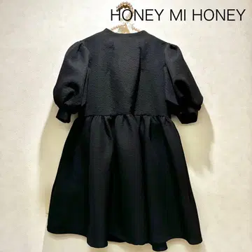 HONEY MI HONEY 블랙 미니 원피스 반팔