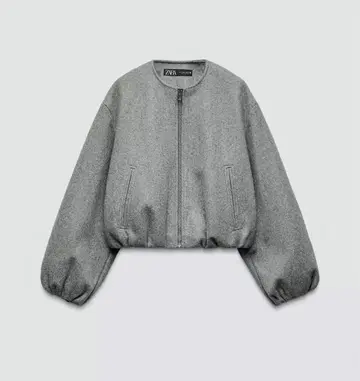 ZARA 그레이 봄버 자켓