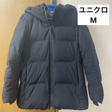 유니클로 UNIQLO 심리스 다운 자켓 블랙 M