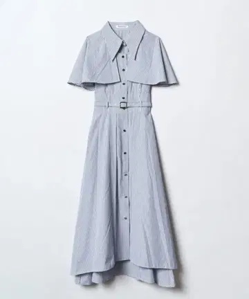 케이프 플레어 스트라이프 원피스 레디 아젤