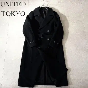 새상품급 유나이티드 도쿄 슈퍼 140s 멜톤 더블 체스터 2 블랙