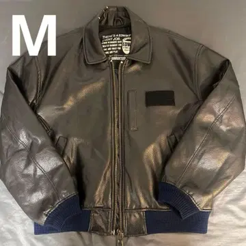 [ 초레어품 ] EDWIN Leather jacket (블랙/M)