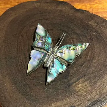 아름다운 조개 브로치 나비 Mexico 실버925
