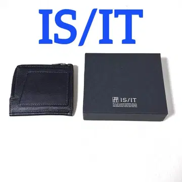 IS/IT 이즈이트 가죽 접이식 지갑 블랙