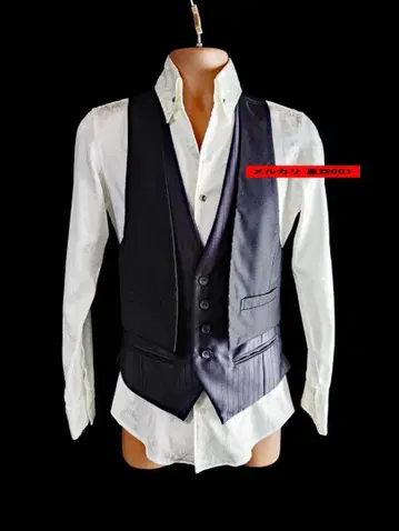 새상품급 BUFFALO BOBS 블랙 레이어드 베스트 버팔로 밥스 베스트