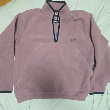 GAP 플리스 자켓 S 사이즈 퍼플 하프 집업