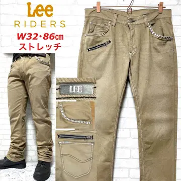 Lee RIDERS 스터드 페이크 지퍼 스트레치 데님 W86cm