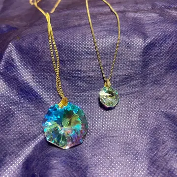 카가미 크리스탈 펜던트 목걸이 2개 세트