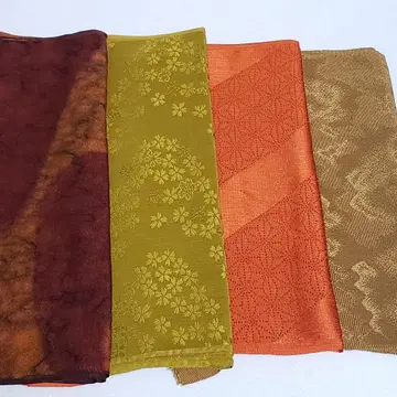 (0725) 오비 장식 천 4점 묶음 판매 기모노 일본 의류 잡화