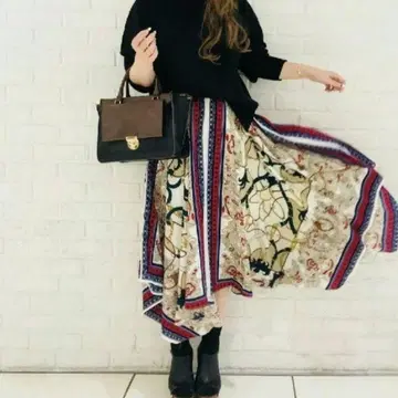 JEANASIS 지나시스 스카프 아지메 롱 스커트