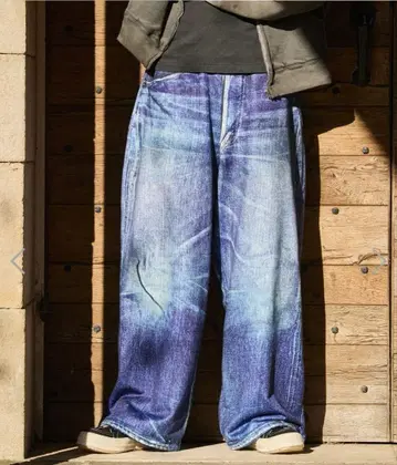 TALKING ABOUT THE ABSTRACTION 데님 전사 팬츠