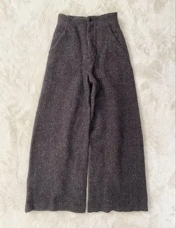 phlannel 울 트위드 실크 와이드 팬츠