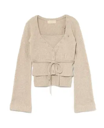 andmary Delta 버튼 탑 베이지