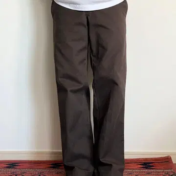 USA 기획 Dickies 874 워크 팬츠 다크 브라운 센터 프레스