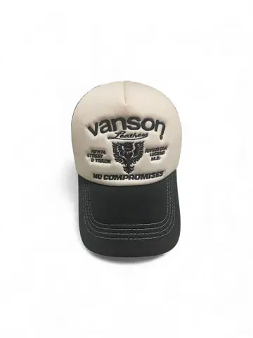 vanson 메쉬 캡 아이보리/블랙
