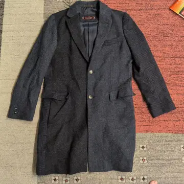 MALLALIEUS 다크 그레이 체스터 코트 울 코트