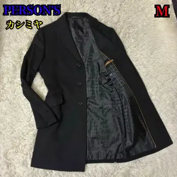 새상품급 PERSON'S 블랙 캐시미어 스텐카라 코트 M