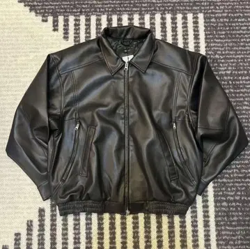 BEAMS 24SS 레더 집 블루종 S