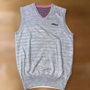 Titleist 리버서블 그레이 V넥 베스트 사이즈 L