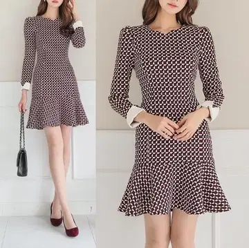 파티 드레스 원피스 긴팔 경사 데이트 S 사이즈